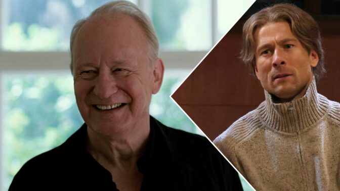 Stellan Skarsgård blir parodierad av Glen Powell och hans vänner i senaste SNL-avsnittet.