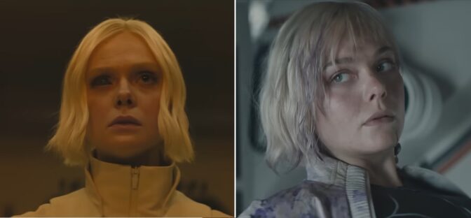 Elle Fanning gånger två i "Predator: Badlands". 