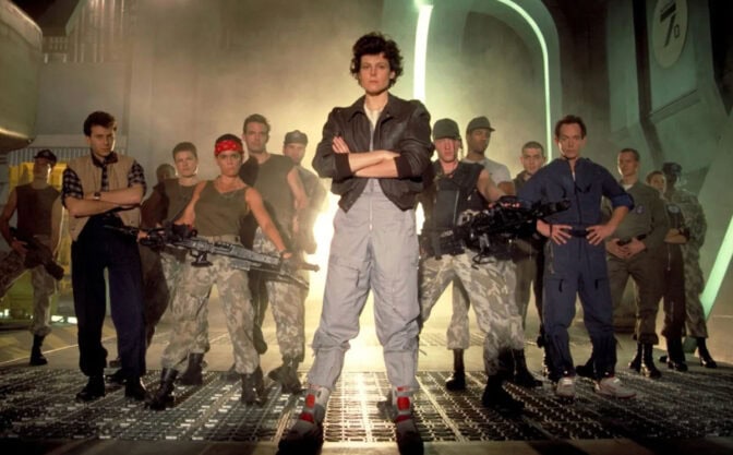 Hela teamet från "Aliens"