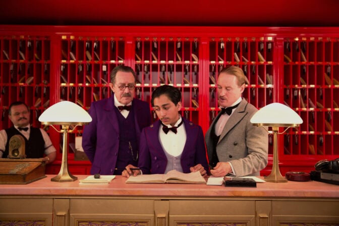 "The Grand Budapest Hotel", 2014. Musik av Alexandre Desplat