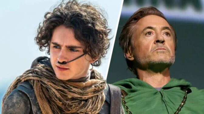 Timothée Chalamet och Robert Downey Jr. 