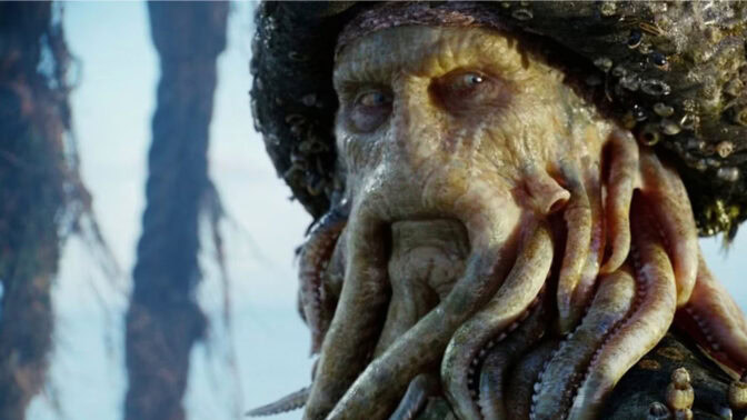 Davy Jones i "Pirates of the Caribbean"-filmerna.