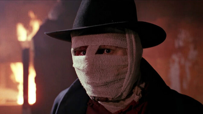 Liam Neeson som Darkman.