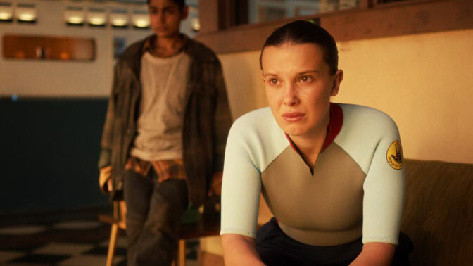 Eleven och Kali i sista avsnittet av "Stranger Things".