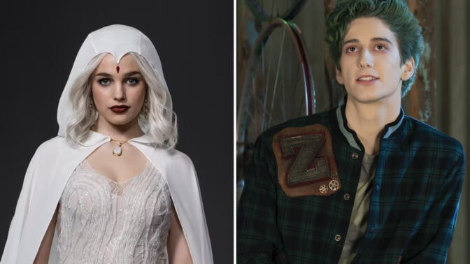 Teagan Croft i "Titans" och Milo Manheim i någon av "Zombies"-filmerna.