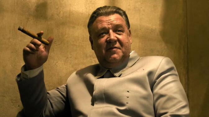 Russell Crowe som Hermann Göring i "Nürnberg"