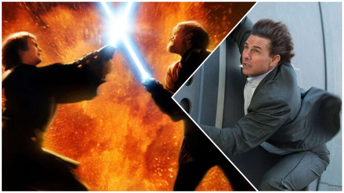 Anakin och Obi-Wan duellerar i "Revenge of the Sith". Kan Tom Cruises scen mäta sig med det?