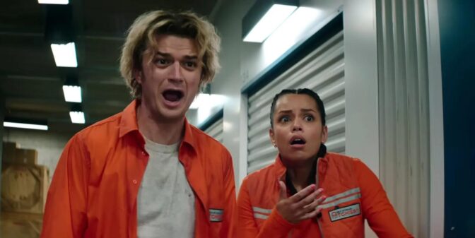 Joe Keery och Georgina Campbell i "Cold Storage".