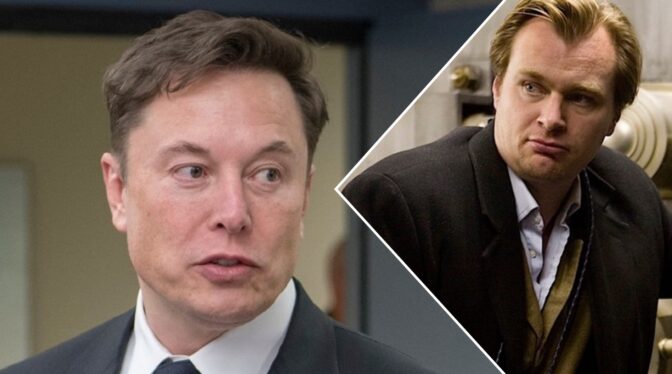 Elon Musk och Christopher Nolan.