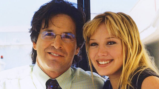 Robert Carradine och Hilary Duff i "Lizzie McGuire"