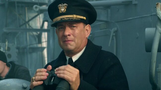 Tom Hanks som kapten i Apple-filmen "Greyhound"