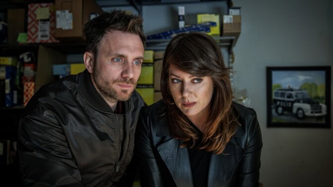Martin Wallström och Jennie Silfverhjelm i "Beck - I skuggorna"