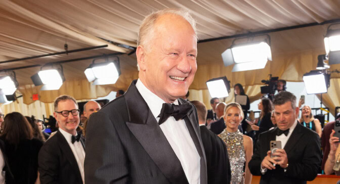En glad Stellan på Oscarsgalan.