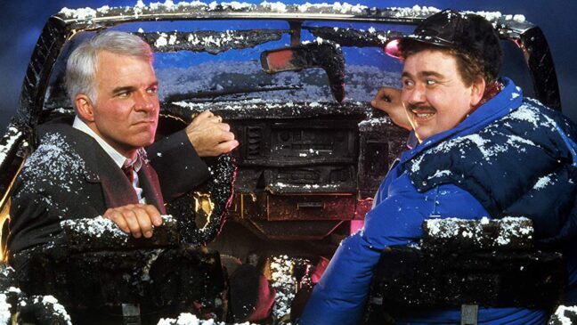 Steve Martin och John Candy i "Raka spåret till Chicago"