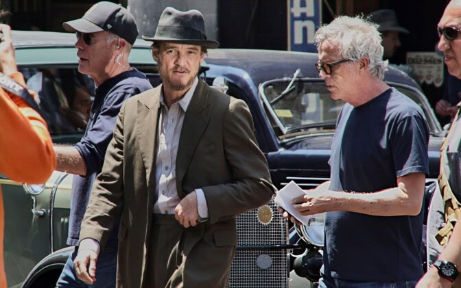 Pedro Pascal under inspelningen av