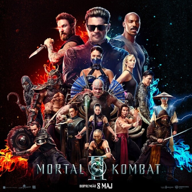 En poster med massa slagskämpar från "Mortal Kombat II" (2026).