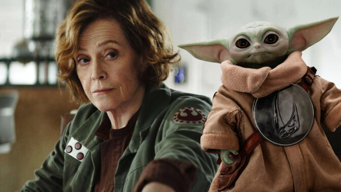 Sigourney Weaver krävde att få ha en scen med Grogu: ”För mig är han verklig”