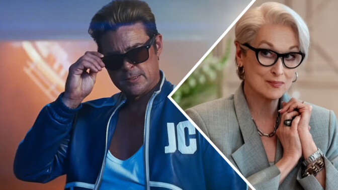 Karl Urban som Johnny Cage i "Mortal Kombat II" och Meryl Streep som Miranda Priestly i "Djävulen bär Prada 2".