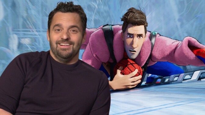 Jake Johnson spelar Peter B. Parker i de populära Spider-Verse-filmerna.