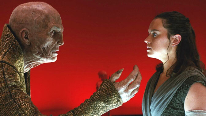 Snoke och Rey.