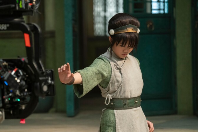 Miyako som Toph i "Avatar. The Last Airbender"