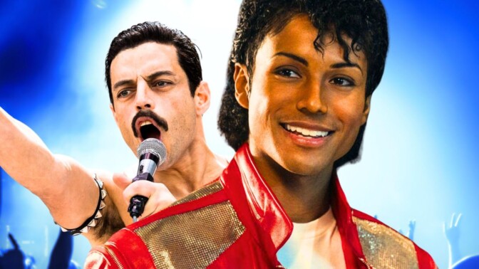 Rami Malek som Freddie och Jaafar Jackson som Michael. (Bilden är ett montage)