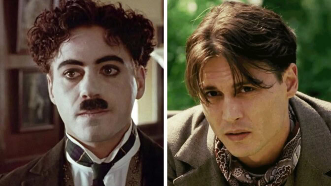 Robert Downey Jr. i "Chaplin" och Johnny Depp i "Finding Neverland"