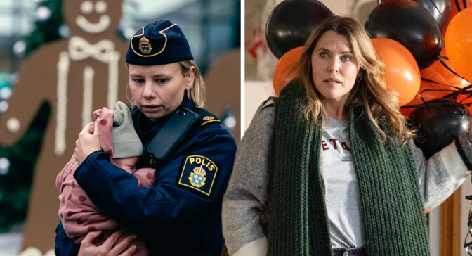 Mia Skäringer och ”Tunna blå linjen” leder SVT:s svenska seriehöst