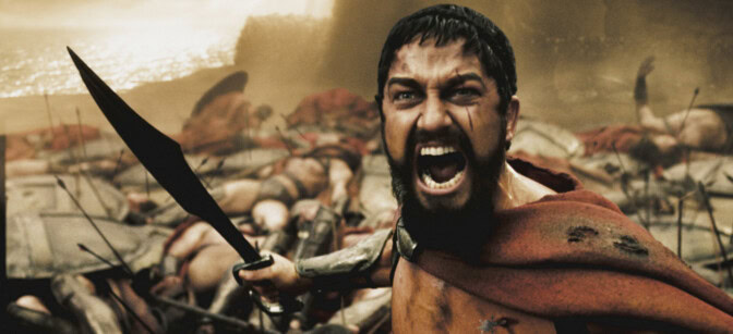 Gerar Butler som Leonidas i "300"