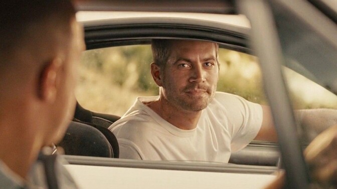 Paul Walker i sin sista scen i "Furious 7".