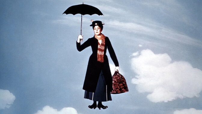 Julie Andrews som Mary Poppins i filmatiseringen från 1968.