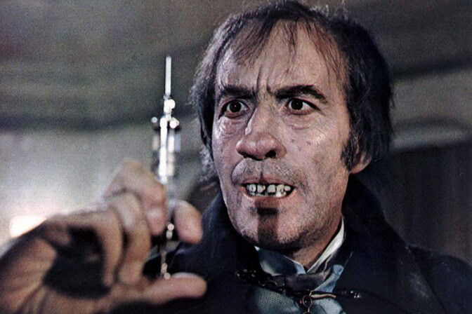 Christopher Lee i "Fruktans monster" från 1971.